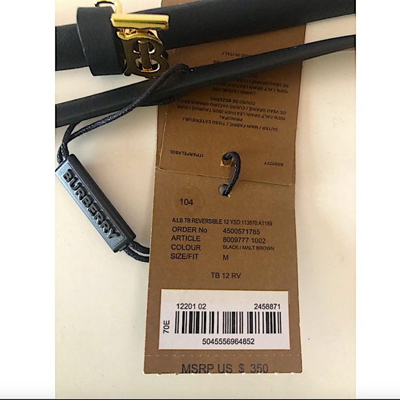 Monogram Motif Reversible Leather Belt Burberry main image 8